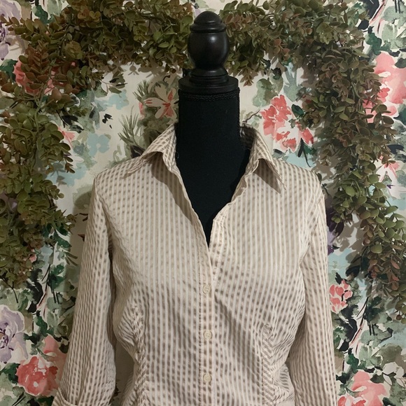 New York & Company | Striped Button Down - Picture 1 of 5